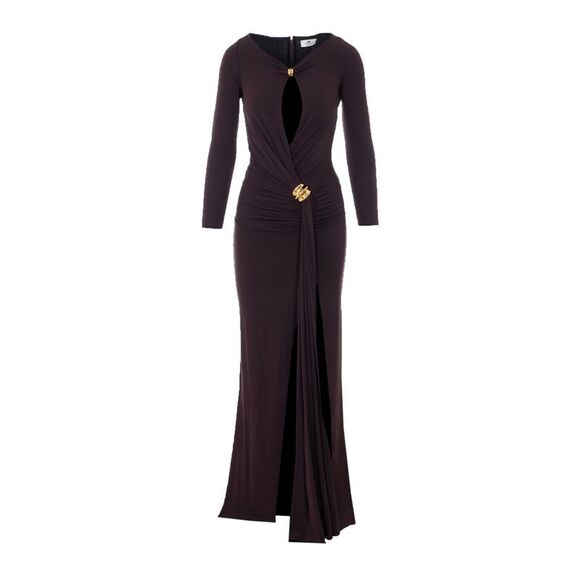 Elisabetta Franchi Women Red Carpet Dress With Jewel Detail
